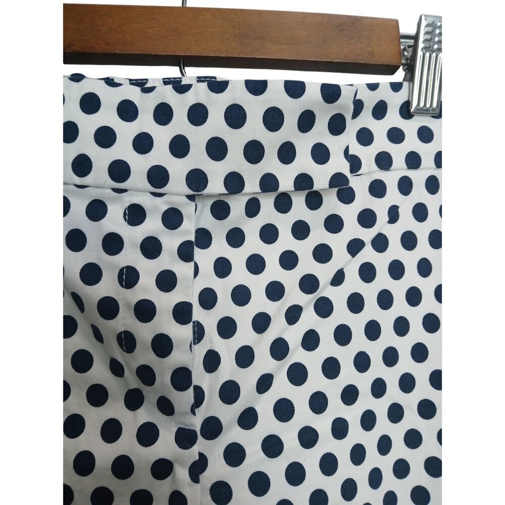 Ann Taylor Dark Navy White Polka Dots  Crop Pants 10 - Picture 4 of 9